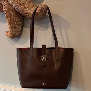 ♠️🍒Kate Spade Chocolate Cherry Tote with Red Inside